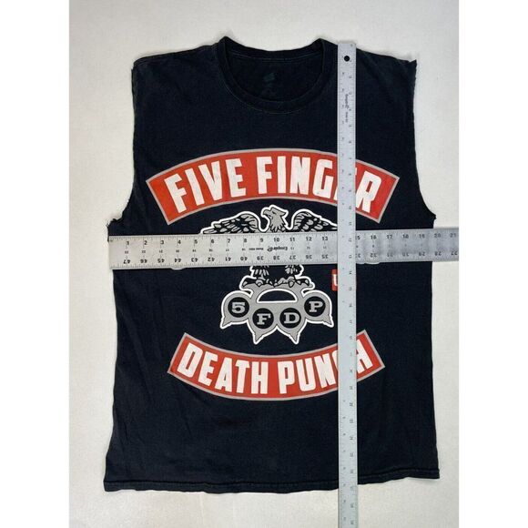 Five Finger Death Punch Graphic T-shirt Men Medium Black Music Sleeveless - Picture 8 of 8